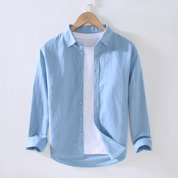 Нова марка Suehaiwe's, Италия, ленени ризи за мъже, Модни Ежедневни Удобни, Повече цветове, потници, облекло, риза Camisa Masculina