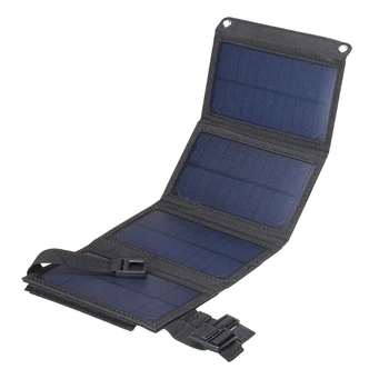 Нова сгъваема Соларен панел, слънчев елемент с изход USB, Слънчево зарядно устройство за къмпинг, мобилен телефон, таблетни устройства, захранване