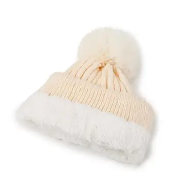 Обикновен комплект шапки и шалове, зимна шапка и шал с руното облицовка, декорация във формата на плюшено топчета, уютен комплект унисекс, за плетене на топло стил, шапка