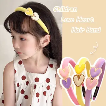 Обичам да Слушам Children Love Hear Лента за коса Сладко Цветна Корейска Детска Превръзка на главата Шнола За коса Актуалната Лента за коса всеки ден