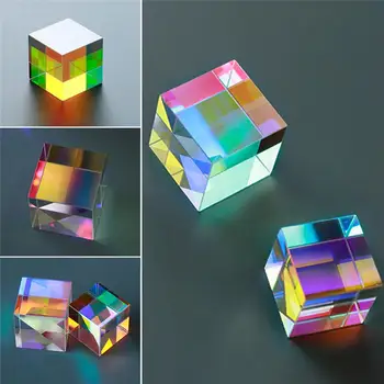 Образователен аксесоар, оптично стъкло, Дихроичная призма X-cube, Объединитель RGB, Разделител, Образователен подарък, Клас Физика, Дизайн на куба.