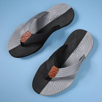 Обувки Мъжки чехли Sandalias Hombre, мъжки домашни сандали-чехли, мъжки чехли на равна подметка, летни сандали на равна подметка, Новост 2023 година