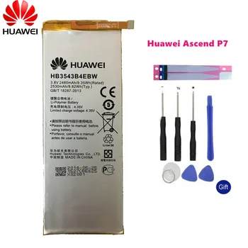 Оригинална батерия за Huawei Huawei P7 HB3543B4EBW резервна Акумулаторна батерия с капацитет от 2460 ма за Huawei P7 + Подарък инструменти