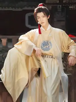 Оригинална дреха с широки ръкави и кръгло деколте китайско производство Hanfu Минг За мъже и жени в еднаква традиционното облекло
