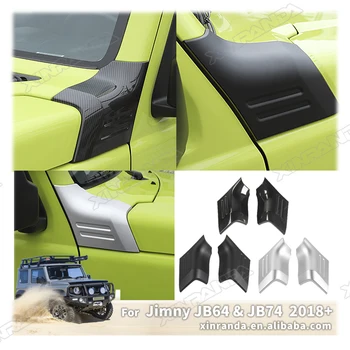 Отрежете ъглите на автомобила за Suzuki Jimny JB64 JB74 2019-2023 Външни Аксесоари, 2 ЕЛЕМЕНТА ABS Покриване на ъгъла на наклона на двигателя на автомобила, Декоративна украса на капака