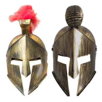 Пластмасова каска Спартанского рицар за възрастни, Маска на Спарта, маска на Древногръцкия Римски Воин, Подпори за cosplay на Хелоуин