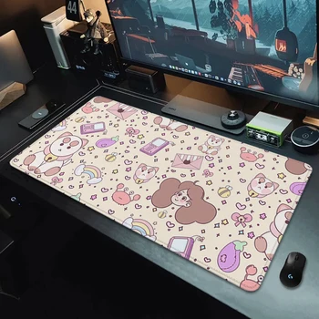 Подложка за мишка Kawaii, сладко аниме, подложка за компютърна маса, подложки за мишка, подложка за геймерской клавиатура, подложка за мишка с прошитыми ръбове, аксесоари за компютърни игри в гардероба