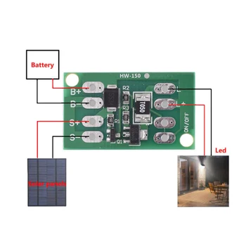 Превключвател за управление на слънчева батерия Печатна платка Слънчеви панели на Превключвателя за управление на led лампа на Зарядното устройство Модул контролер за зареждане