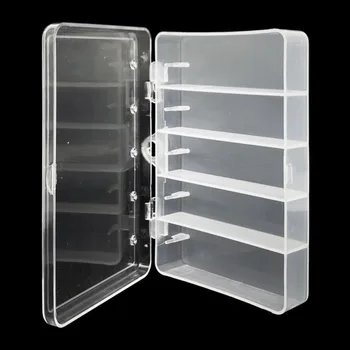 Прозрачна Кутия за риболовни принадлежности Luya, Нови 5 мрежи Вътре Пружинен кутия за съхранение на риболовни примамки, Пластмасова кутия за риболов, кутия за стръв