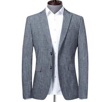 Пролетта нов мъжки костюм Lansboter, корейски оборудвана модален памук малък тънко яке