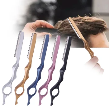 Професионална машина за рязане на коса 2 в 1 и бръснач, инструмент за моделиране на тънки ножици, фризьорски ножици, Авиационен алуминий материал, 1БР