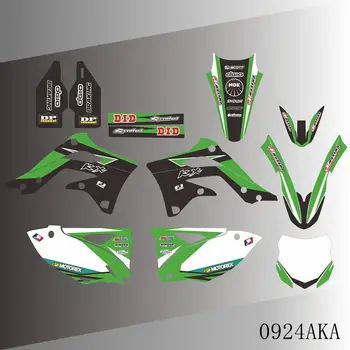 Пълна Графика Етикети Етикети Мотоциклет Фон Потребителски Номер За KAWASAKI KXF 450 KXF450 KX 450F 2012 2013 2014 2015