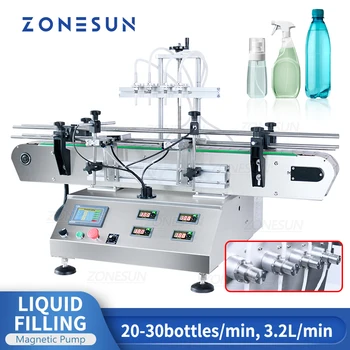 Пълнене на машина ZONESUN Автоматичен Магнитен помпа За вода, сок, етерично масло, Лосион, за Пълнене на бутилки с течност за вода За производството на