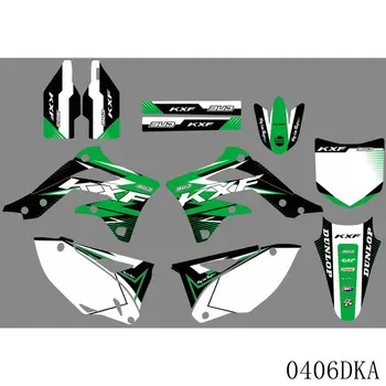 Пълни с графични етикети, етикети на фона на мотоциклет, потребителско име стаи за Kawasaki KXF450 KX450F KX 450F 2012