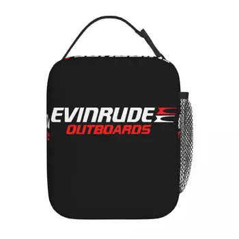Реколта висящи двигатели Evinrude, изолирано чанта за обяд за мъже и жени, кутия за съхранение на продукти, преносим термоохладитель, кутия за bento