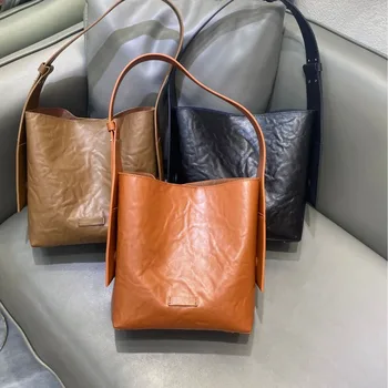 Реколта дамска чанта с голям капацитет, универсални меки чанти-тоут, дамски ежедневни чанти за крайградски пътувания, универсални чанти през рамо