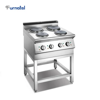Ресторанная Търговски Електрическа печка Furnotel с 4 котлона и стойка