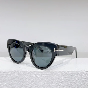 Ретро Vintage слънчеви очила cat eye дамски модна тенденция 2023 луксозни марки слънчеви очила дамски TF1063 oculos de sol feminino
