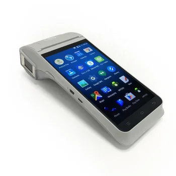Ръчно POS принтер 5,5 инча с 4G Wifi, Bluetooth, принтер NFC, камера на пръстови отпечатъци