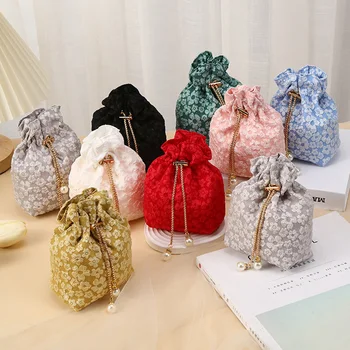 Сватбената чанта за бонбони от жаккардовой тъкан в китайски стил, подарък чанта от съвсем малък, за сватбени подаръци, пликове за бонбони, бижута, Сувенири имат чанта