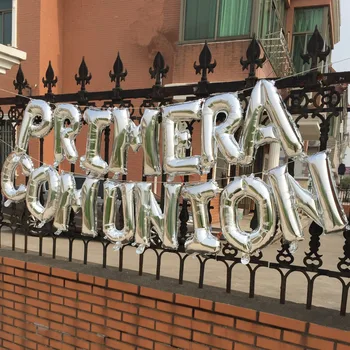 Светото първо причастие украса балони от сребърно фолио банер на Златния испанската Примера на общността подвесная овесени ядки
