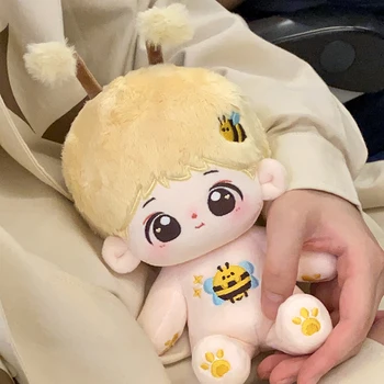 Сладка малка пчела Без атрибути, набитая плюшем, памучен кукла 20 см, переодевающаяся, Плюшен възглавница за cosplay кавайного момче, подарък за рожден ден