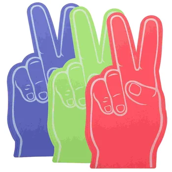 Спортен подпори за ръце за чирлидинга, 3 бр., обемни детски играчки, гигантски поролоновые пръстите за преносим подпори фен