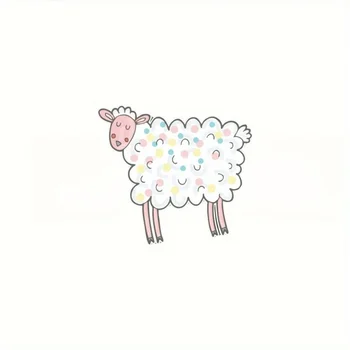 Стикер за автоаксесоари 1бр. Стикер с изображение сладко овце за мультяшек, Нередовна самозалепващи се тапети Randoms