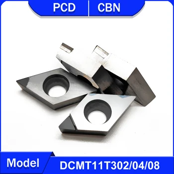 Струг инструмент с ЦПУ DCMT11T302 DCMT11T304 DCMT11T308 ППР инструмент за обработка на алуминий и мед CBN за твърда стомана и чугун DCMT