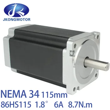 Стъпков двигател с ЦПУ NEMA34 1,8 градуса 86x115 мм 8,7 Н.м 6A D = 14 мм Стъпков двигател Nema34 2-фазно за гравировального металообработващи машини с CNC 3D принтер