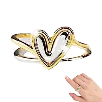 Творчески пръстени за жени, елегантни бижута с индивидуалността, Минималистичное пръстен, Годежен обещание, Юбилейна пръстен, Просто Нежно сърце