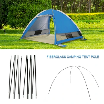 Телескопична полюс за палатки, Регулируеми платно пръчки от фибростъкло За разходки, комплект аксесоари за къмпинг, Навес, навес за подслон