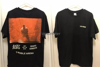 Тениска Kanye West Saint Pablo Tour със снимка от Лас Вегас, черна