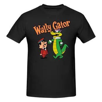 Тениска с изображение на Уоли Гатора и г-н Твиддла от памук кръгло деколте и къс ръкав, изработена по поръчка на тениска с аниме