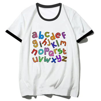 Тениски All for the Alphabet, дамски тениски с графичен дизайн, облекла в стил харадзюку за момичета