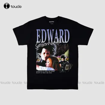 Тениски Edward Scissorhands Vintage Tee 90S Ретро Хелоуин Филми на Тим Бъртън 90S Филми Мъжки Маркови Ризи Подарък На Поръчка Xs-5Xl