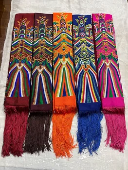 Тибетски Етнически стил, Тибетски дрехи от памук и лен, колан с бродерия за мъже и жени, Рокля, пола-Гужуан, Скута аксесоари