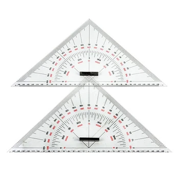 Триъгълна линия за чертане на диаграми за изготвяне на кораби 300 мм Мащабната триъгълна линия за измерване на разстояния, обучение инженеринг служител случай Des