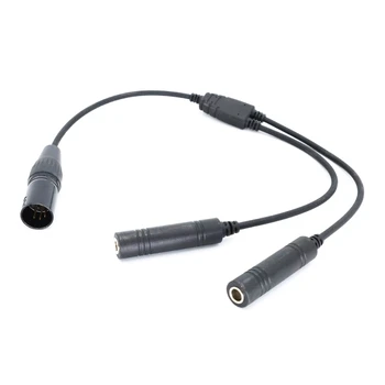 Универсален кабел-адаптер 16FB Газ за авиационни слушалки с двоен съединител XLR, аксесоари за авиационни слушалки