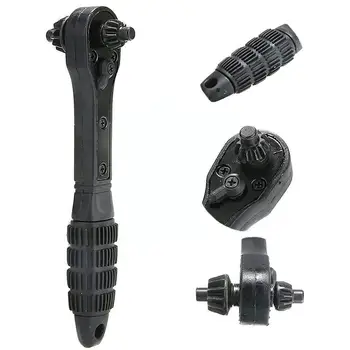 Универсална ръчна бормашина, 2 в 1, гаечен ключ с механизма на палеца, комбинирана дръжка за пробиване, мултифункционален ремонт гаечен ключ C6H8