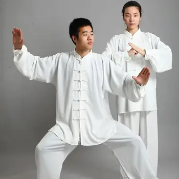 Униформи Кунг-фу Традиционната Китайска Облекло Ушу Тайчи С Дълъг Ръкав За Мъже Униформи Кунг-фу Костюм Униформи За Практикуване на Тайдзи Дрехи За упражнения