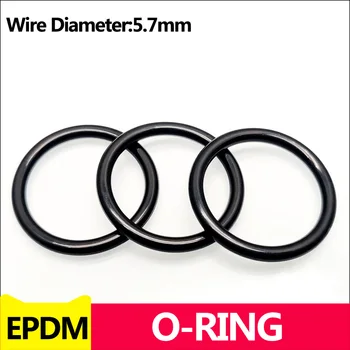 Уплътнителни пръстени EPDM Външен Диаметър 30-580 mm Устойчивост на киселини и алкални съпротива Водоустойчив Устойчивост на триенето Диаметър 5,7 мм, Черен