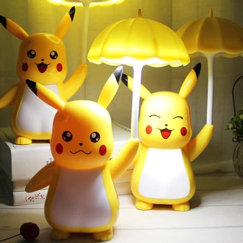 Фигурка Pokemon Пикачу лека нощ 3 прехвърляне Регулируема светлина Защита от зареждане чрез Usb Led аниме Фигурка Kawai Детски Играчки, Подаръци