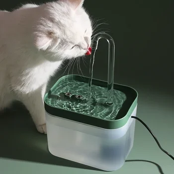 Филтър 1500 мл Чаша за домашни любимци с рециклират Автоматично Фонтан за филтриране на вода и Електрическа USB се за кучета, котки, домашни животни, с изключване на звука