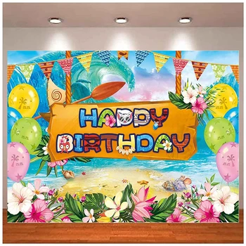 Хавайски Банер за парти по Случай рождения Ден на Алоха Цветен Фон за рождения Ден на Тропическо Лято Испания Цветни Балони, Декор, на Фона Аксесоари