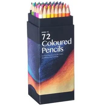 Цветни моливи за възрастни, за Оцветяване 24/48/72, Комплект цветни моливи, Подарък за възрастни, деца и начинаещи