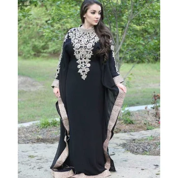 Черни caftans от Дубай, Мароко, рокля Farasha Абая, много модно дълга рокля, секси рокли