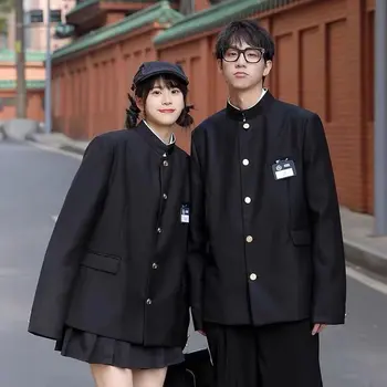 Яке за униформи японски колеж, яке с висока яка, горно мъжко яке Пролет-лято тенденция на студентски вятър, мъжко палто, училищни униформи
